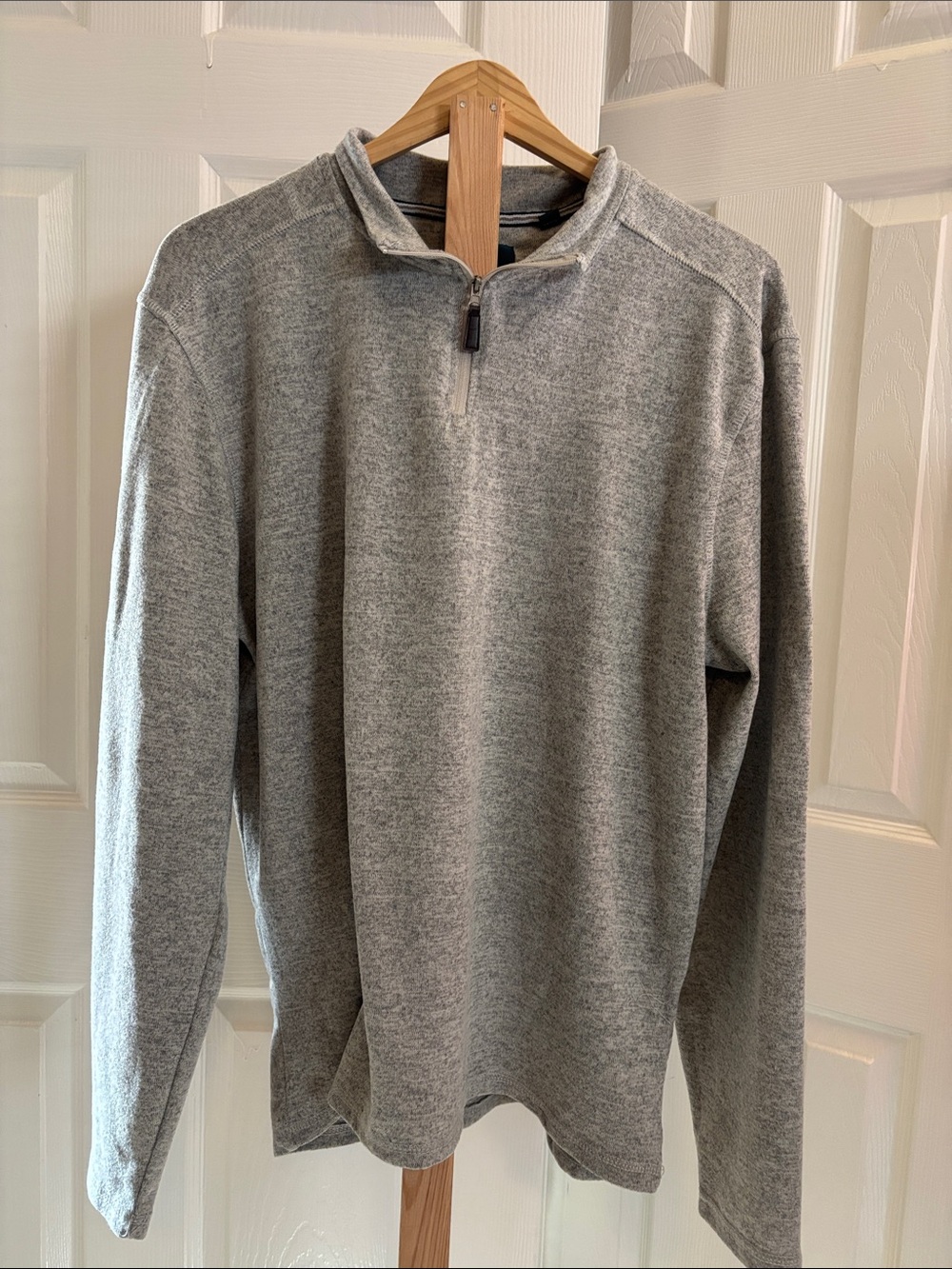 Men's Zip-Up Sweater Pullover - Gray